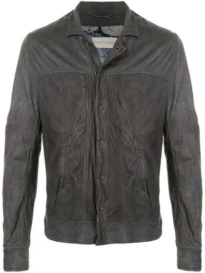 Giorgio Brato Zipped Biker Jacket In Grey