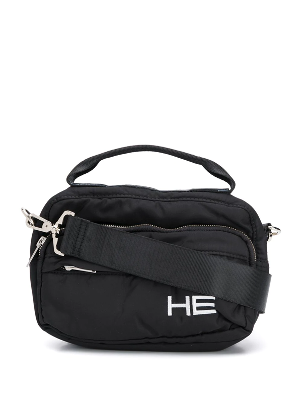 Heliot Emil Logo Messenger Bag In Black | ModeSens