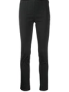 P.a.r.o.s.h Slim-fit Satin Trousers In Black