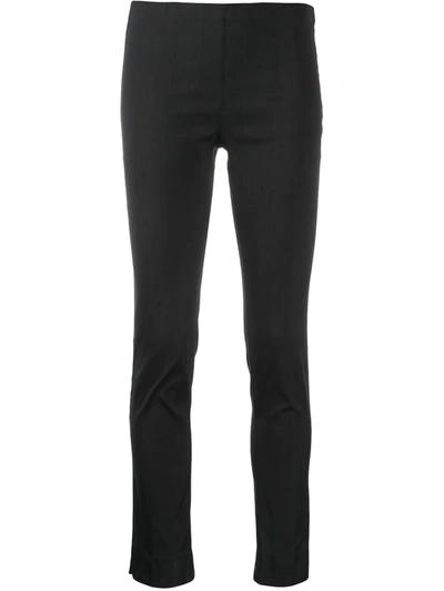 P.a.r.o.s.h Slim-fit Satin Trousers In Black