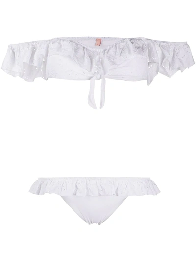 Anjuna Broderie Anglais Bikini In White