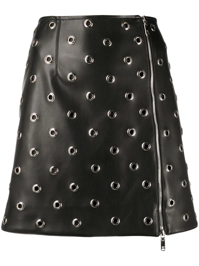 We11 Done High Waisted A-line Skirt In Black