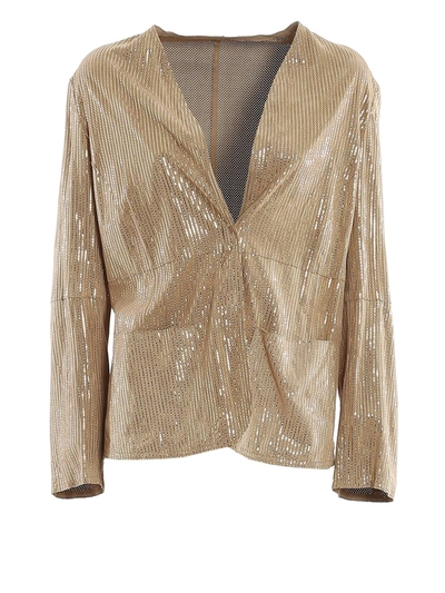 Emporio Armani Golden Stripe Suede Blazer