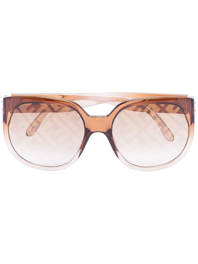 Fendi Brown Square Frame Ff Sunglasses