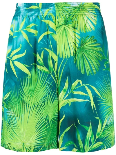 Versace Jungle Print Swimwear Shorts In Multicolor