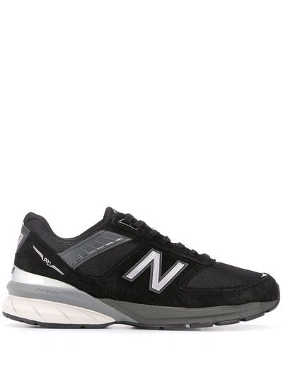 New Balance 'evergreen' Patchwork Contrast Sole Sneakers In Black