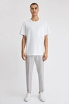 Filippa K Terry Cropped Linen Slack In Sterling Grey