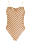 Missoni Striped Swimsuit In Neutrals