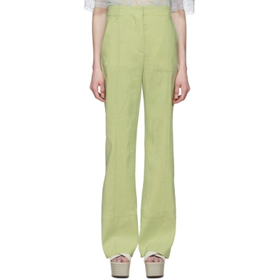 Jacquemus Le Pantalon Estero Trousers In Light Green