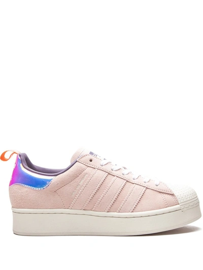 Adidas Originals X Girls Are Awesome Pink Superstar Bold Suede Sneakers