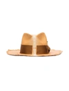 Nick Fouquet Rayon Contrast-band Hat In Neutrals