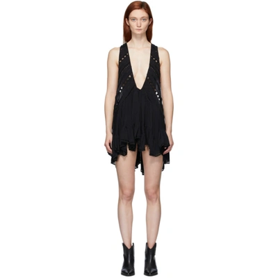 Isabel Marant Black Lacre Dress In 01bk Black