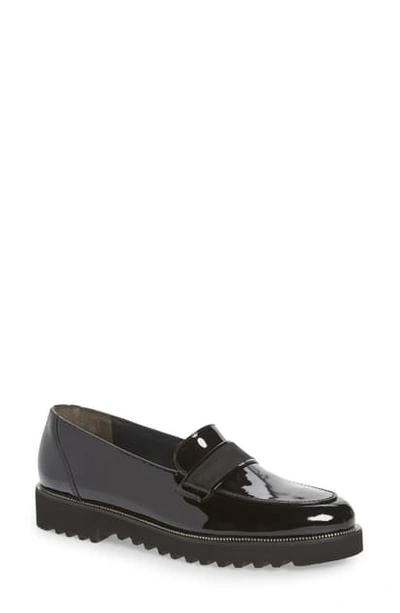 Paul Green Connie Loafer In Black Patent
