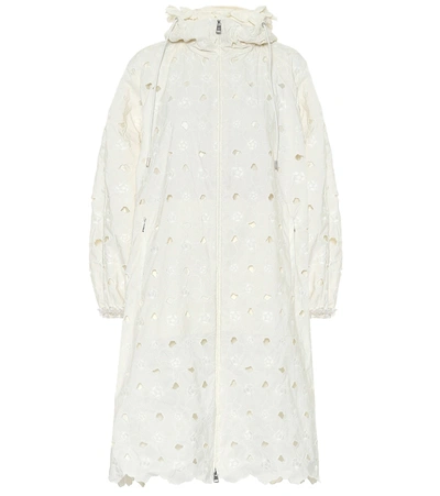 Moncler Genius 4 Moncler Simone Rocha Zaleia Embroidered Raincoat In White