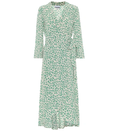 green emerald velvet dress Green And White Floral Print Wrap Top Midi Dress – AX Paris main image 1