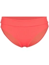 Melissa Odabash Brussels Fold-over Low-rise Bikini Briefs In Orange