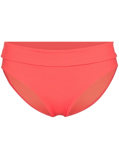 Melissa Odabash Brussels Fold-over Low-rise Bikini Briefs In Orange