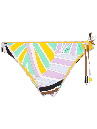 Emilio Pucci Sal-print Bikini Bottoms In White