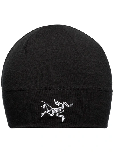 Arc'teryx Black Rho Stretch Wool Beanie Hat