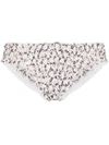 Juillet Chloe Floral Print Bikini Bottoms In White