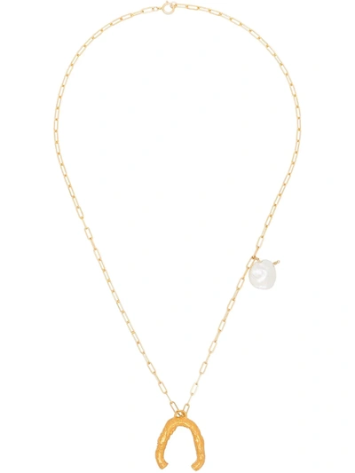 Alighieri Gold-plated Flashback River Pearl Necklace