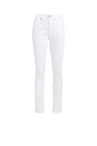 Roberto Cavalli San Gallo Cut Out Skinny Jeans In White