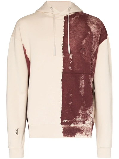 A-cold-wall* * Paint-effect Logo-print Cotton Hoodie In Brown