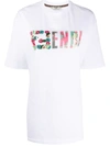 Fendi Embroidered Ff Motif T-shirt In White