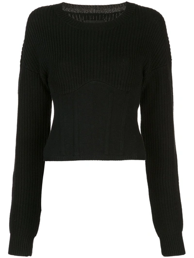 Rta Fitted Zip-up Jumper In Black