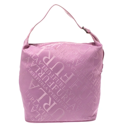 Pre-owned Furla Pink Nylon And Leather Hobo