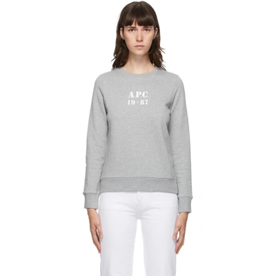 Apc Melissa Sweatshirt In Grey,white