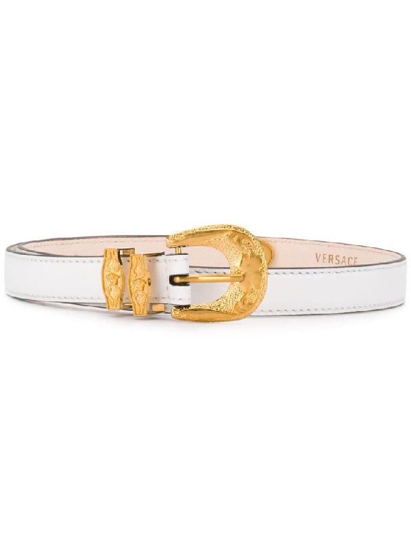 Versace Women's White Leather Belt ModeSens