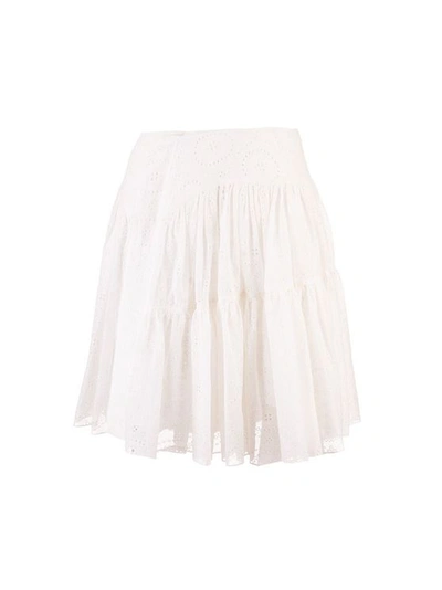Chloé Women's White Silk Skirt