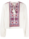 Forte Forte Long Sleeve Embroidered Shirt In White