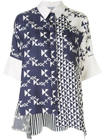 Dice Kayek Geometric Print Shirt In White