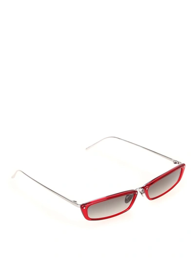 Linda Farrow Womens Red Acetate Sunglasses