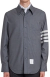 Thom Browne Mens Dark Grey Four-bar Relaxed-fit Corduroy Shirt Jacket M In Med Grey