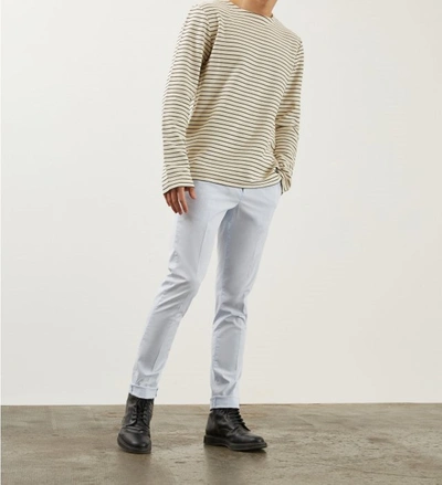 Dondup Striped Cotton Sweatshirt In Cream
