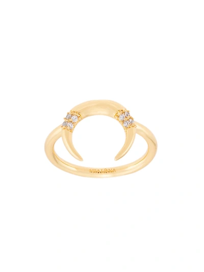 Nialaya Jewelry Half-moon Appliqué Ring In Gold