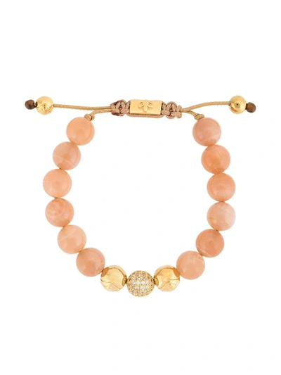 Nialaya Jewelry Moonstone Beaded Bracelet In Pink