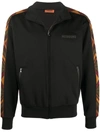 Missoni Chevron Trim Track Jacket In Black