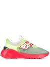 Hogan Layered Transparent Sneakers In Green