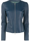 Drome Zipped Leather Leather In Blue