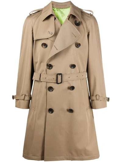 Gabriele Pasini Belted Trench Coat In Neutrals