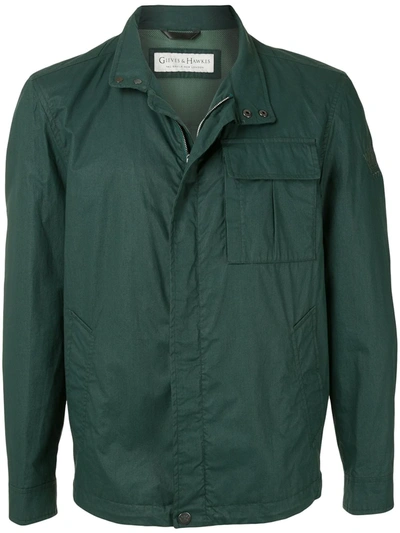 Gieves & Hawkes Lightweight Fitted Jacket In Green