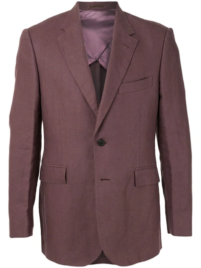 Gieves & Hawkes Single-breasted Fitted Blazer In Purple