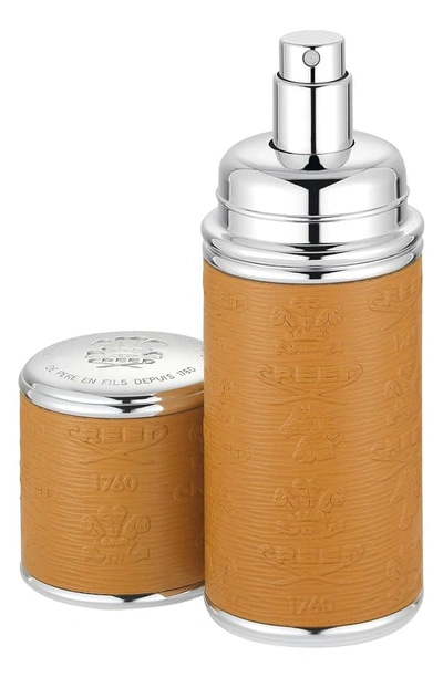 Creed Pocket Atomizer In Camel Leather With Silver Trim, 10 ml