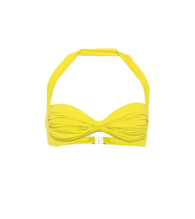 Norma Kamali Bill Bikini Top In Yellow