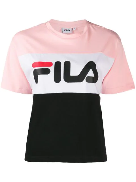 pink and black fila shirt