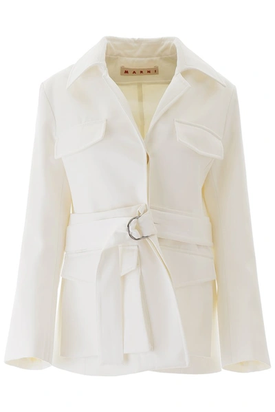 Marni Cargo Jacket In White